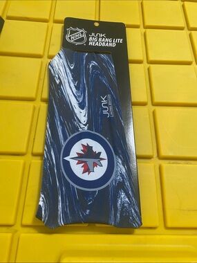 NHL Winnipeg Jets Marbled Navy, White & Red Headband